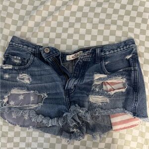 Hollister Women's Blue Denim Shorts